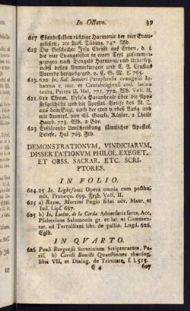Demonstrationum, Vindiciarum, Dissertationum...