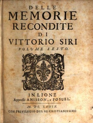 Memorie Recondite : Dall'Anno 1601. sino al 1640., 6