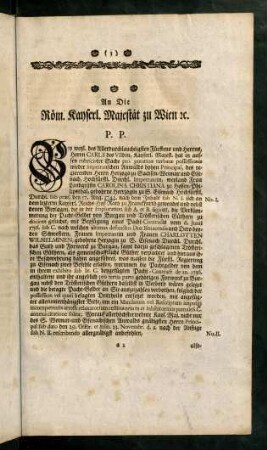 3-14, Bey weyl. des Allerdurchlauchtigsten Fuerstens ...
