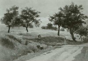 Sommerlandschaft mit Schnitter