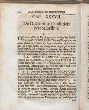Cap. XXXVII. De Doctoribus Feudisticis celebrioribus.