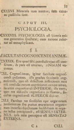 Caput III. Psychologia.