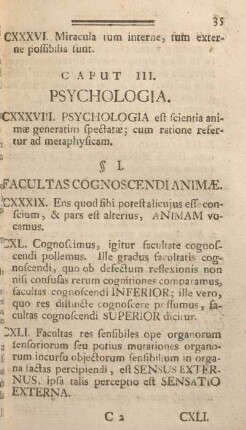 Caput III. Psychologia.