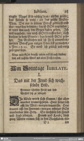 Am Sonntage Iubilate