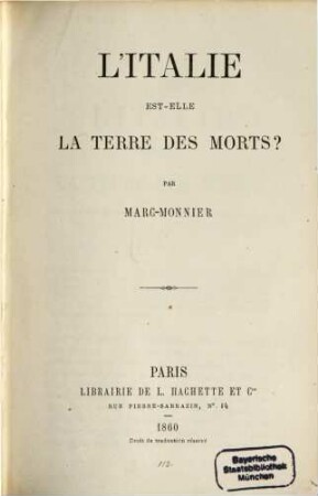 L' Italie est elle la Terre des Morts?