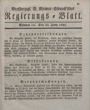 Nr. 15 : 30. Juny 1829