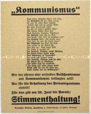Aufruf zum Boykott des Volksentscheids zur Fürstenenteignung