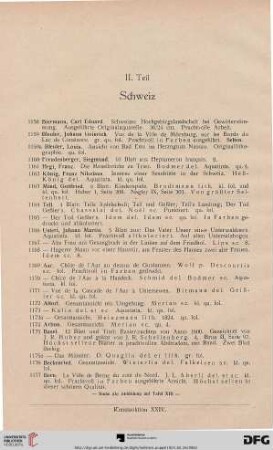 II. Teil: Schweiz (Nr. 1158-1304)