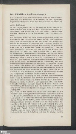 Die Städtischen Kunstsammlungen