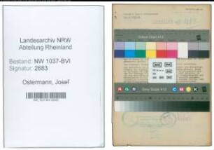 Entnazifizierung Josef Ostermann , geb. 20.11.1891 (Vertreter)