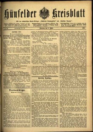Ausgabe vom Dienstag, den 11. März 1913.