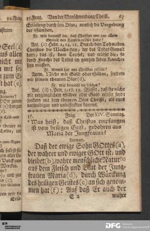 Von der Menschwerdung Christi.