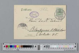 Postkarte an Richard Dehmel