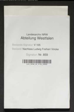 17 Briefe des Gatten Ludwig Vincke