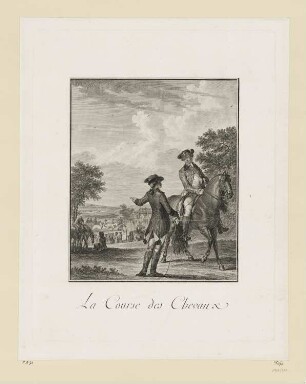 La Course des Chevaux, Blatt 16 der Folge "Suites d'Estampes pour servier a l'Histoire du Costume en France dans le Dix-Huitième Siècle"