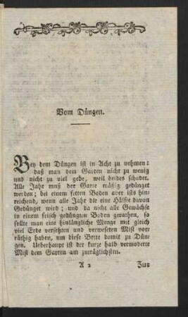 Vom Düngen