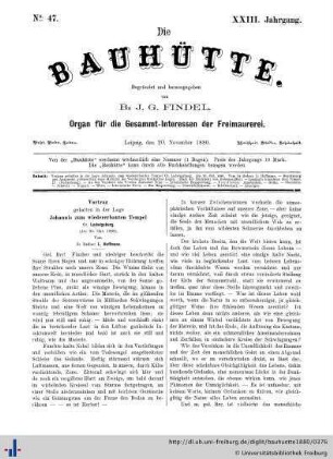 Nr. 47, 20. November 1880