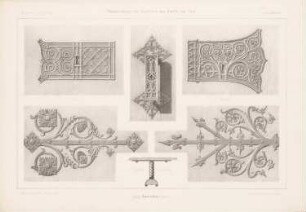 Türbeschläge aus Bayern und Tirol: Ansichten (aus: Architektonisches Skizzenbuch, H. 41, 1859)