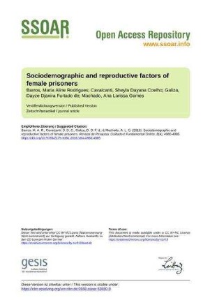Sociodemographic and reproductive factors of female prisoners