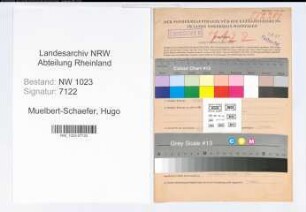 Entnazifizierung Hugo Muelbert-Schaefer , geb. 13.10.1904 (Kaufmann)