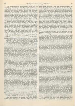 53-59 [Rezension] Elert, Werner, Morphologie des Luthertums. 1. Band: Theologie und Weltanschauung des Luthertums hauptsächlich im 16. und 17. Jahrh