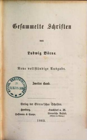 Gesammelte Schriften, 2.. [Erzählungen. Reisen. Vermischte Aufsätze]