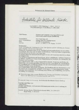 Hochschule für Bildende Künste