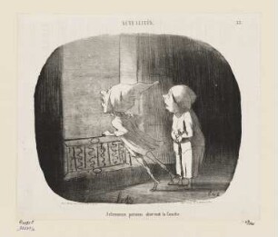 Astronomes parisiens observant la comète, Blatt 53 der Folge "Actualités“, in: „Le Charivari“, Paris 1853