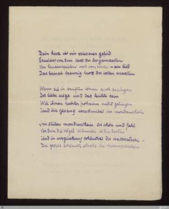 [Zeitgenössische Dichter II, Verlaine, Mallarmé, Rimbaud, De Regnier, D'Annunzio, Rolicz-Lieder: Übertragungen] - [Sammelhandschrift] - StGA-George I,1505 : [SW XVI: keine Sigle]