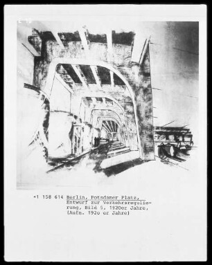 Berlin, Potsdamer Platz, Verkehrsregulierungs-Plan