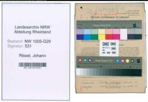 Entnazifizierung Johann Rissel , geb. 16.07.1900 (Bahnsekretaer)