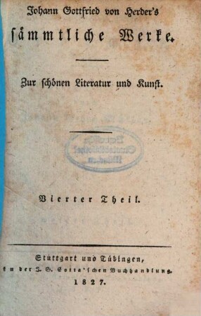 Johann Gottfried v. Herder's Gedichte, 2