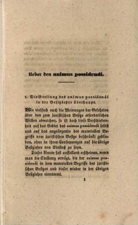 Bemerkungen zur Lehre vom animus possidendi : Inaug.-Abh.