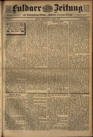 Ausgabe vom Montag, den 03. Oktober 1898.