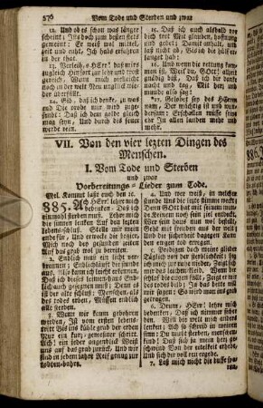 VII. Von den vie lezten Dingen des Menschen.