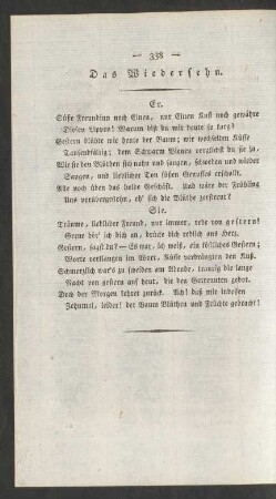 Das Wiedersehn.