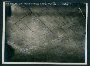 Foto eigener und gegnerischer Stellungen um Festubert südwestlich von Lorgies (Luftbild)