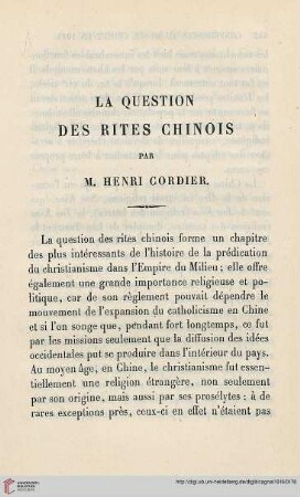 La question des rites chinois