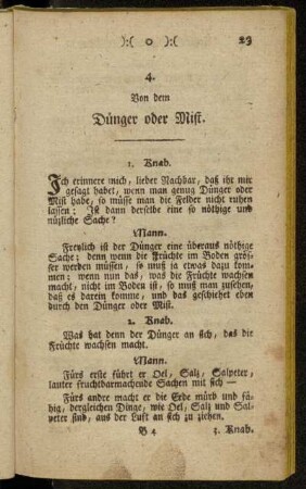 4. Von dem Dünger oder Mist.