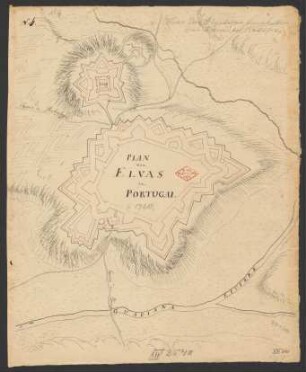 Plan von Elvas in Portugal