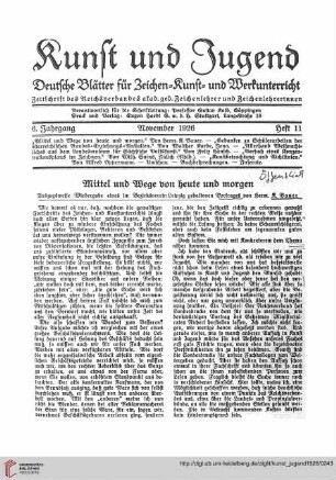 Heft 11 (November 1926)