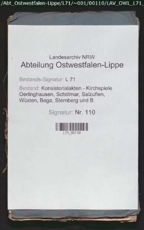 Meliorationsforderung der Witwe des Pastors Barkhausen an Pastor Plesmann