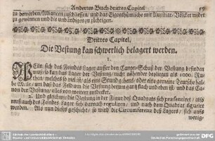 Drittes Capitel. Die Vestung kan schwerlich belagert werden.