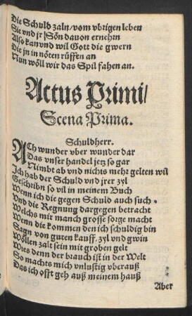 Actus Primi/ Scena Prima.