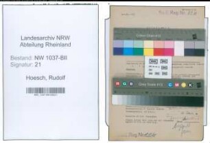 Entnazifizierung Rudolf Hoesch , geb. 20.03.1904 (Techn.Leiter)