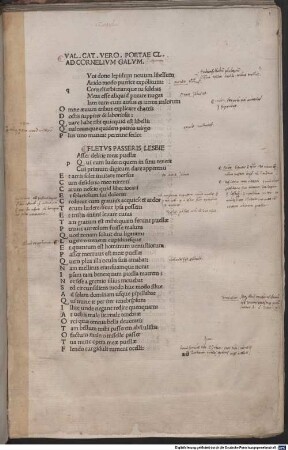 Carmina : mit Widmungsbrief an Hermolaus Barbarus den Jüngeren von Johannes Calphurnius