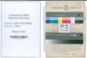 Entnazifizierung Erich Von Moock , geb. 00.00.0000 (Bergrat)