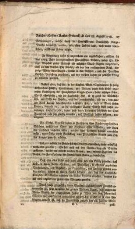 Reichs-Fürsten-Raths-Protocoll, de dato 31. Augusti 1758. : Dictatum Ratisbonae die 31. Augusti 1758. publice per Moguntinum. Conclusum Electorale de dato 28. Augusti 1758.