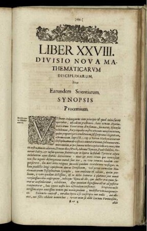 Liber XXVIII. Divisio Nova Mathematicarum.