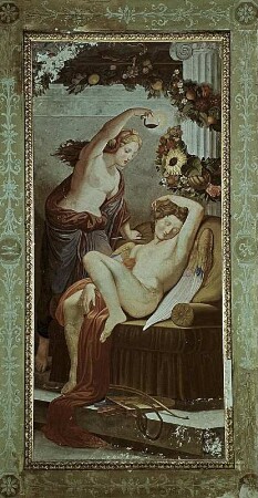 Psyche betrachtet den schlafenden Amor
